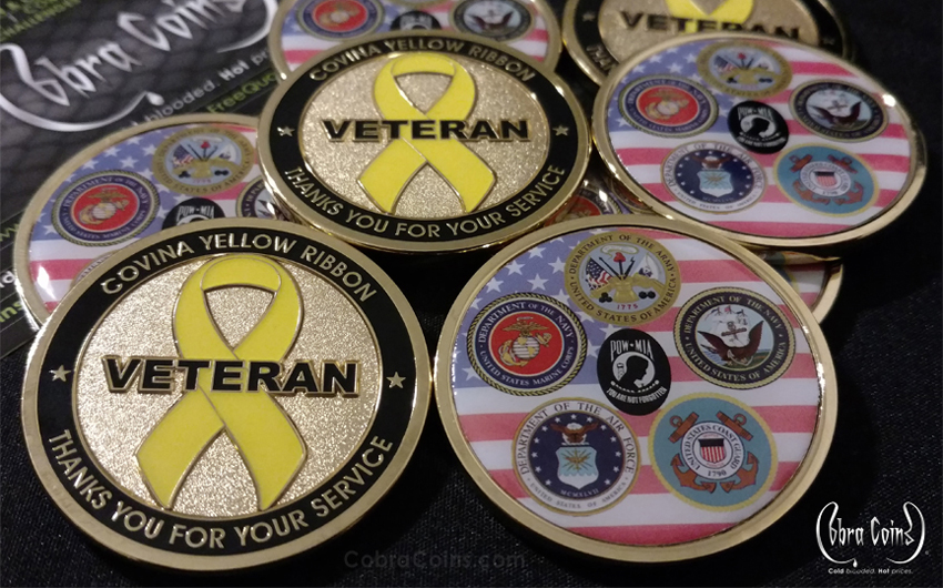 Covina Yellow Ribbon Thank You Challenge Coin